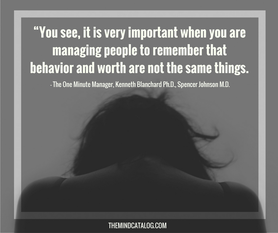 Behavior does not equal worth.